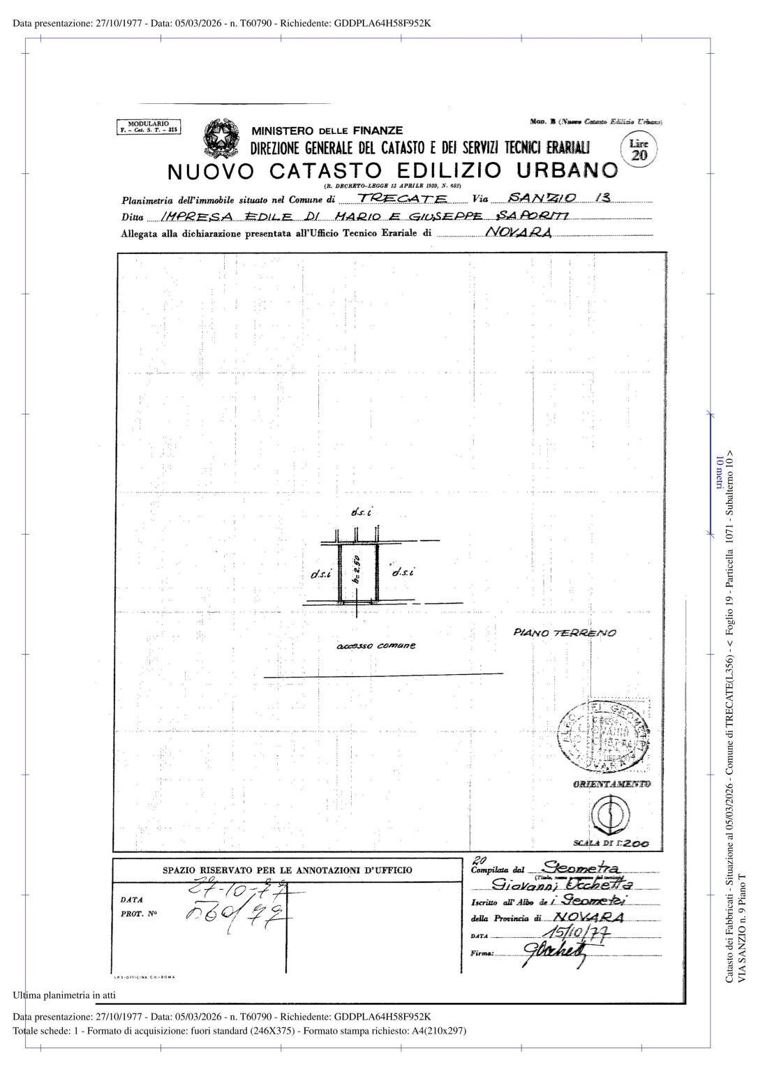 Bilocale via Raffaello Sanzio, 9, Trecate - planimetria 1