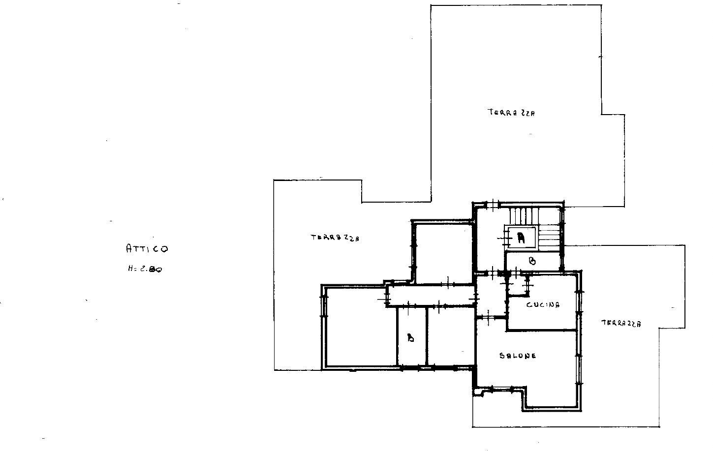 Attic via Nazionale, 5, Bellante - floor plans 1