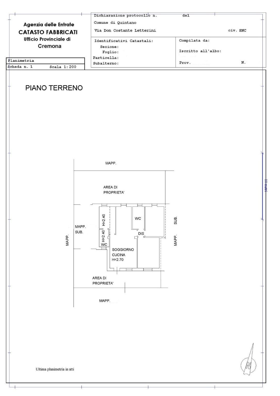 Villa a Schiera via Don Costante Letterini, 13, Quintano - planimetria 1