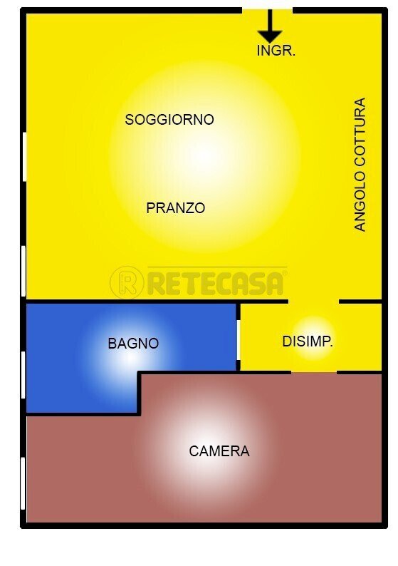 90 Retecasa.jpg - One-room apartment Viale Milano 50, Vicenza - floor plans 1