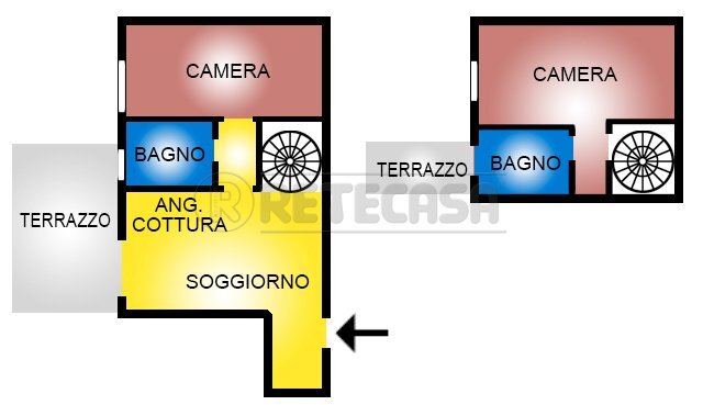1089-V.jpg - Three-room apartment Pescara - floor plans 1