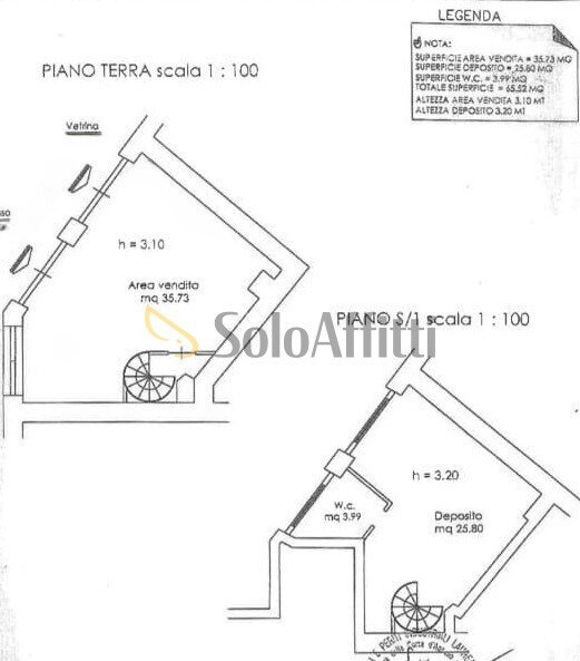Planimetria - Locale Commerciale Napoli - planimetria 1
