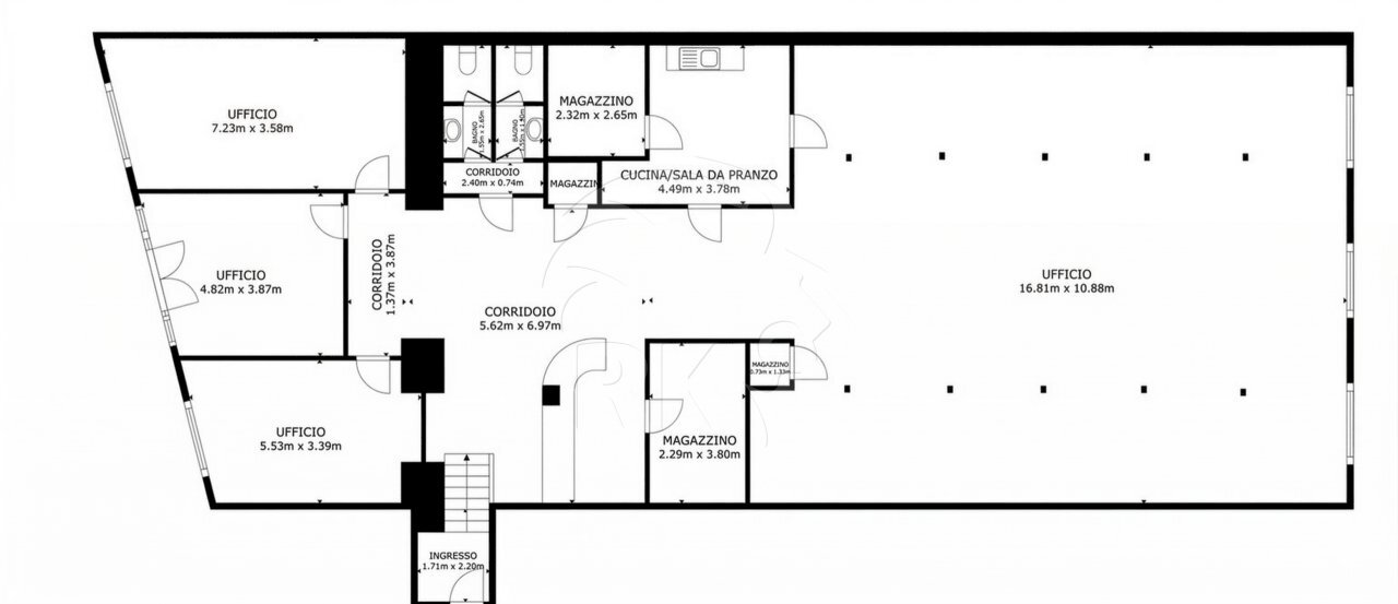 Office Via del Pratello 21, Bologna (neighborhood Centro Storico) - floor plans 1