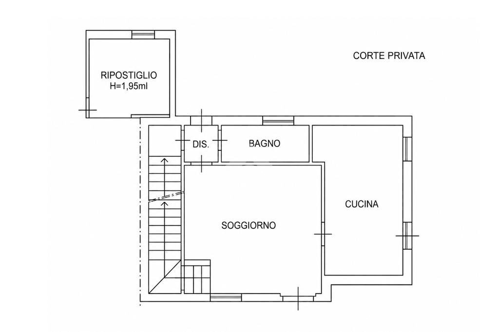 Bilocale Via Gualdo, Santarcangelo di Romagna - planimetria 1