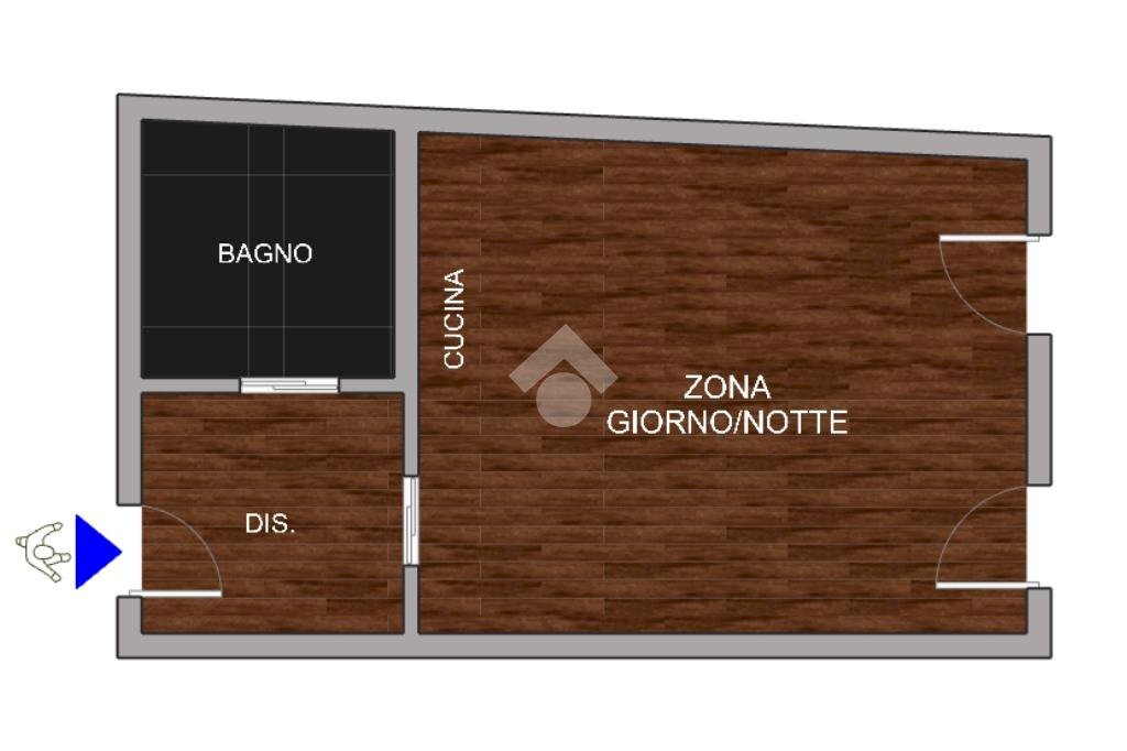 Monolocale Alzaia Naviglio Pavese, Milano - planimetria 1