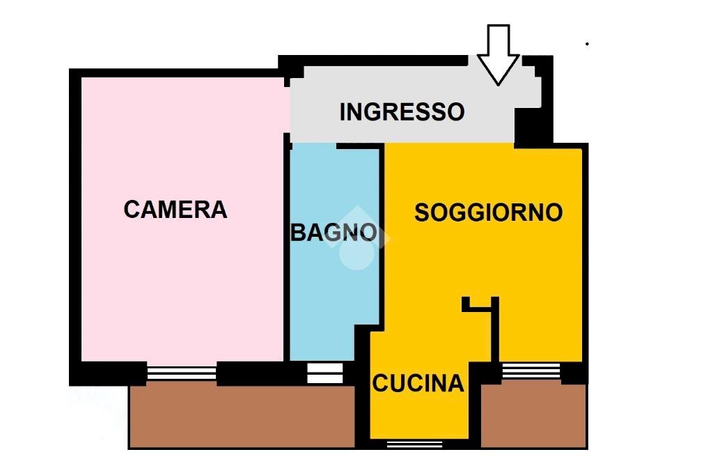 Bilocale Via Alfonso Capecelatro, Milano (zona San Siro) - planimetria 1