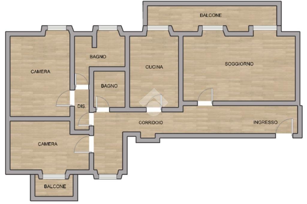 Trilocale Via Alfredo Catalani, Milano (zona Casoretto) - planimetria 1