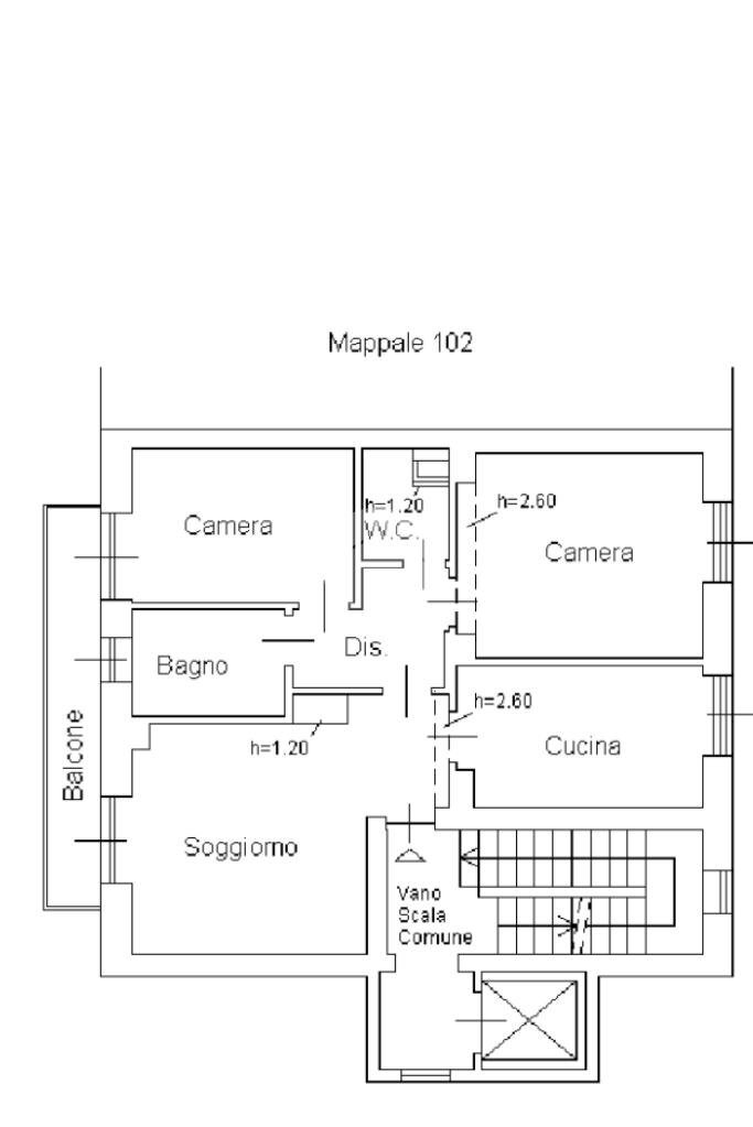 Three-room apartment Via Vincenzo da Seregno, Milano (neighborhood Affori) - floor plans 1