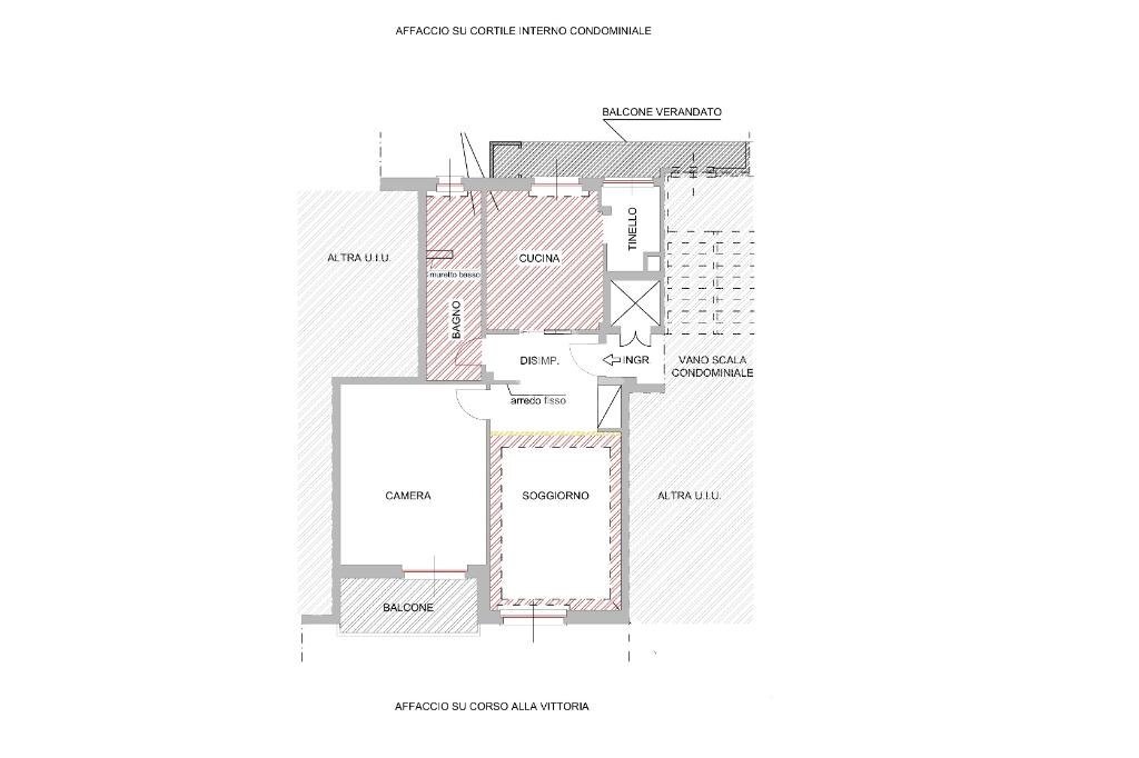 Trilocale Corso Alla Vittoria, Asti - planimetria 1
