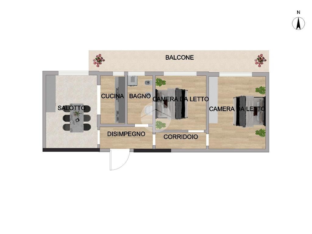 Three-room apartment Via Paolo Gibelli, Imperia - floor plans 1