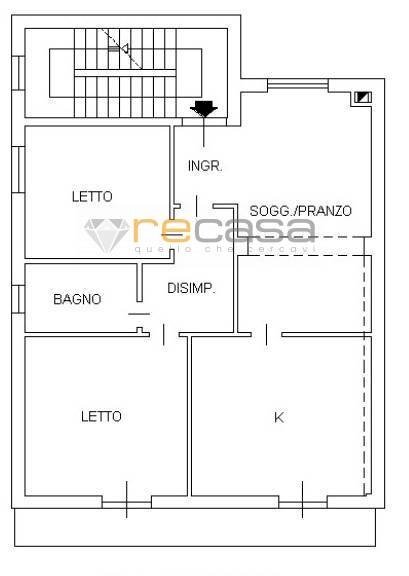 Foto 15 - Three-room apartment Via Menotti
 
20, Bellizzi - floor plans 1