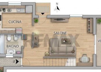 Pianta 3D - Casa semi indipendente Anzio - foto 75