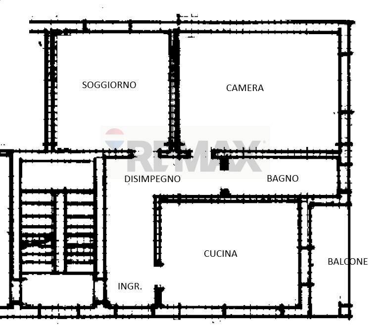 Pianta 2D - Bilocale via Varesina
 
43, Jerago con Orago - planimetria 1