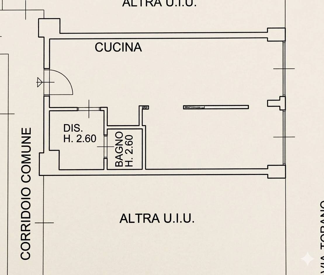 Foto 4 - Monolocale Via Torino
 
62, Milano - planimetria 1