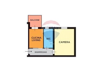 Pianta 2D - Two-room apartment Via Michelangelo Naccherino
2, Napoli - photo 12