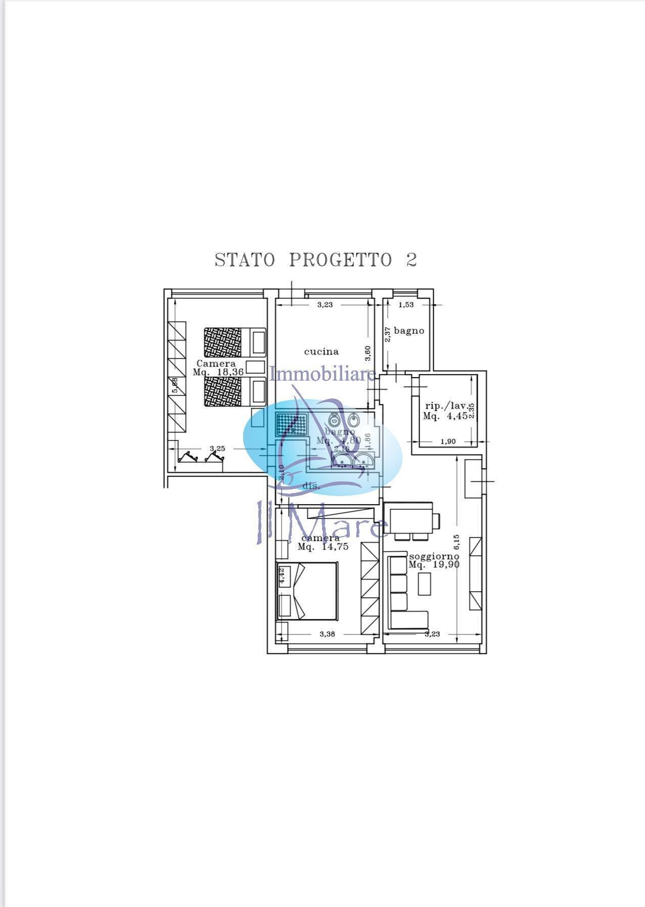 Foto 25 - Quadrilocale via  michelangelo buonarroti, Viareggio - planimetria 1