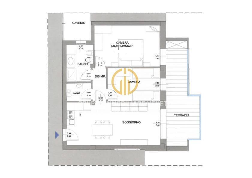 Foto 26 - Quadrilocale Viale Oriente
 
106, Jesolo - planimetria 1