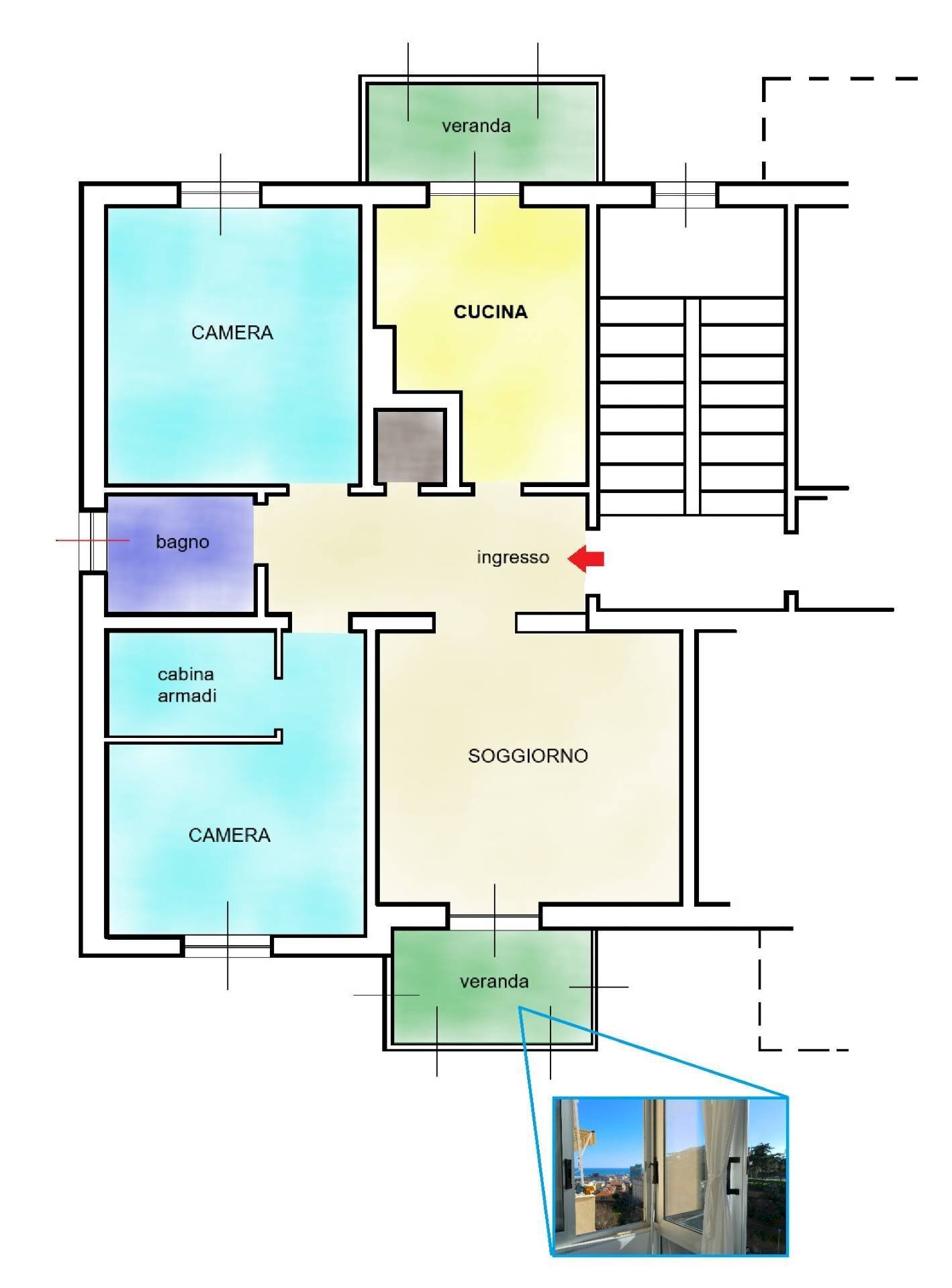 Foto 34 - Appartamento Via Bonifacio del Vasto
 
15, Savona - planimetria 1