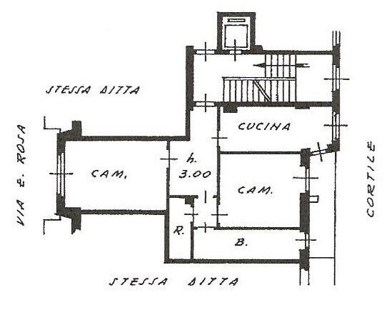 Appartamento via Ettore Rosa, Cuneo (zona Donatello) - planimetria 1