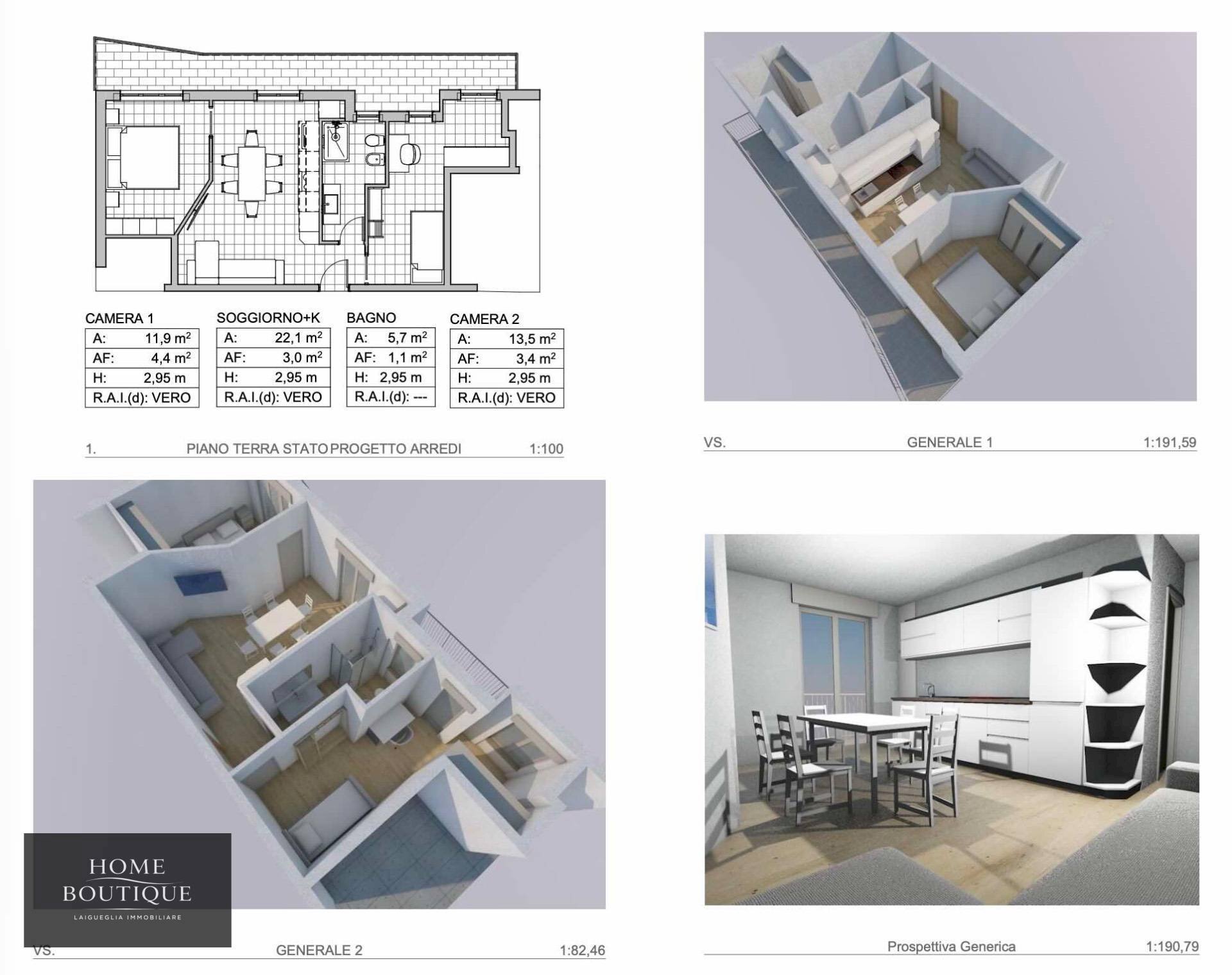 Foto 14 - Quadrilocale vico delle vignette
 
4, Andora - planimetria 1