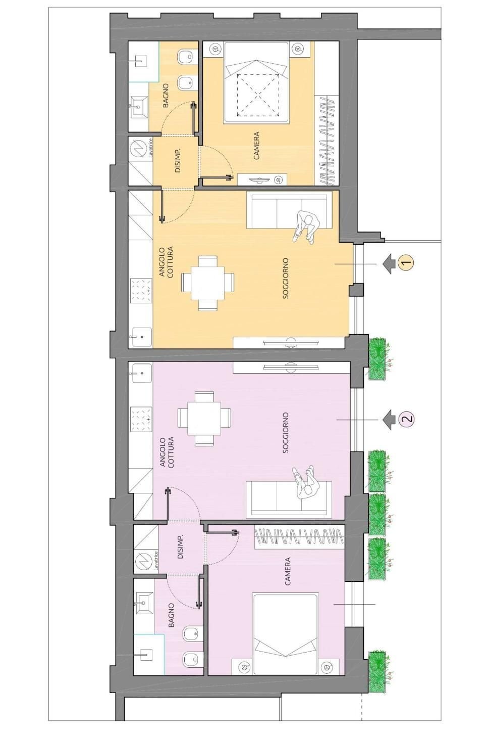 Bilocale via Salbertrand, 87, Torino (zona Parella) - planimetria 1