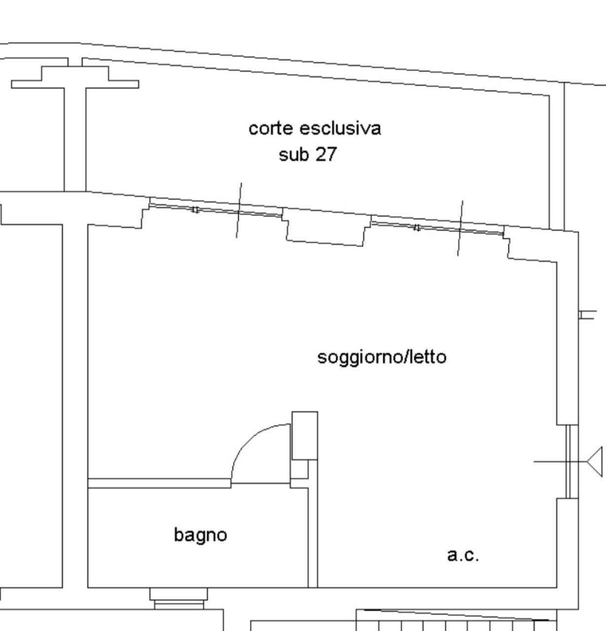 Monolocale via Ildebrando della Giovanna, 81, Roma (zona Massimina) - planimetria 1