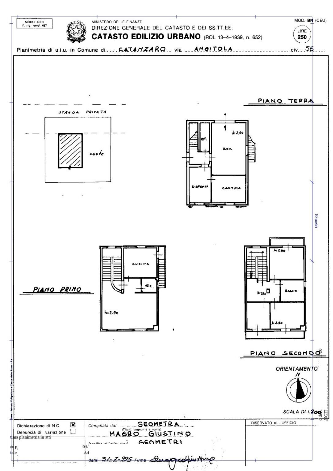 Villa via Angitola, 56, Catanzaro - planimetria 1