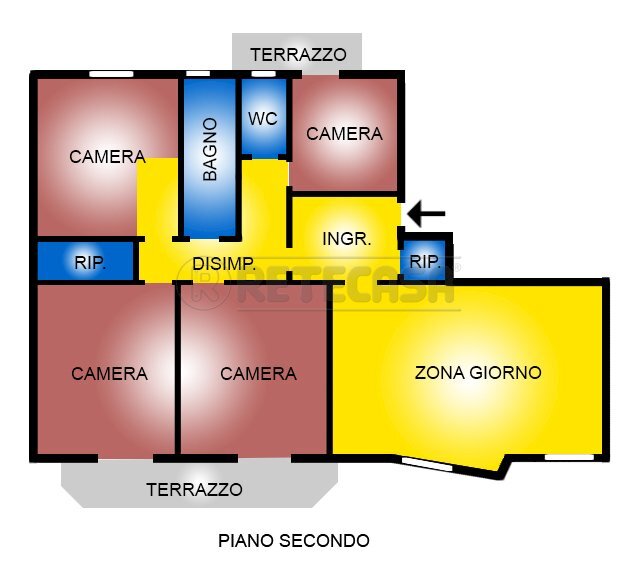 1667.jpg - Apartment Via Libertà 12, Caltanissetta - floor plans 1