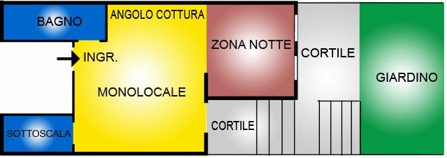 planimetria - Monolocale Bologna (zona Cirenaica) - foto 2