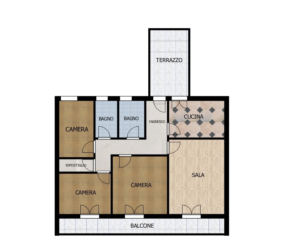 plani 2 annuncio.png - Apartment Via Paolo Ruffini, Modena (neighborhood Circoscrizione 1) - floor plans 1