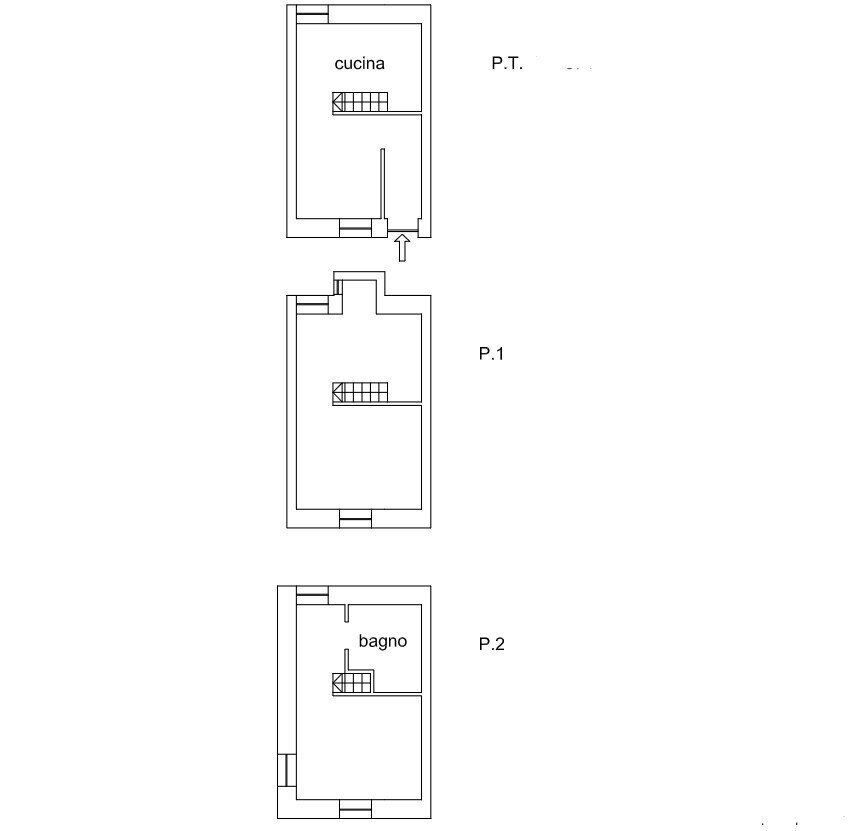 1.jpg - Terratetto - Terracielo all'asta Via alla Chiesa 6, Castiglione Chiavarese - planimetria 1