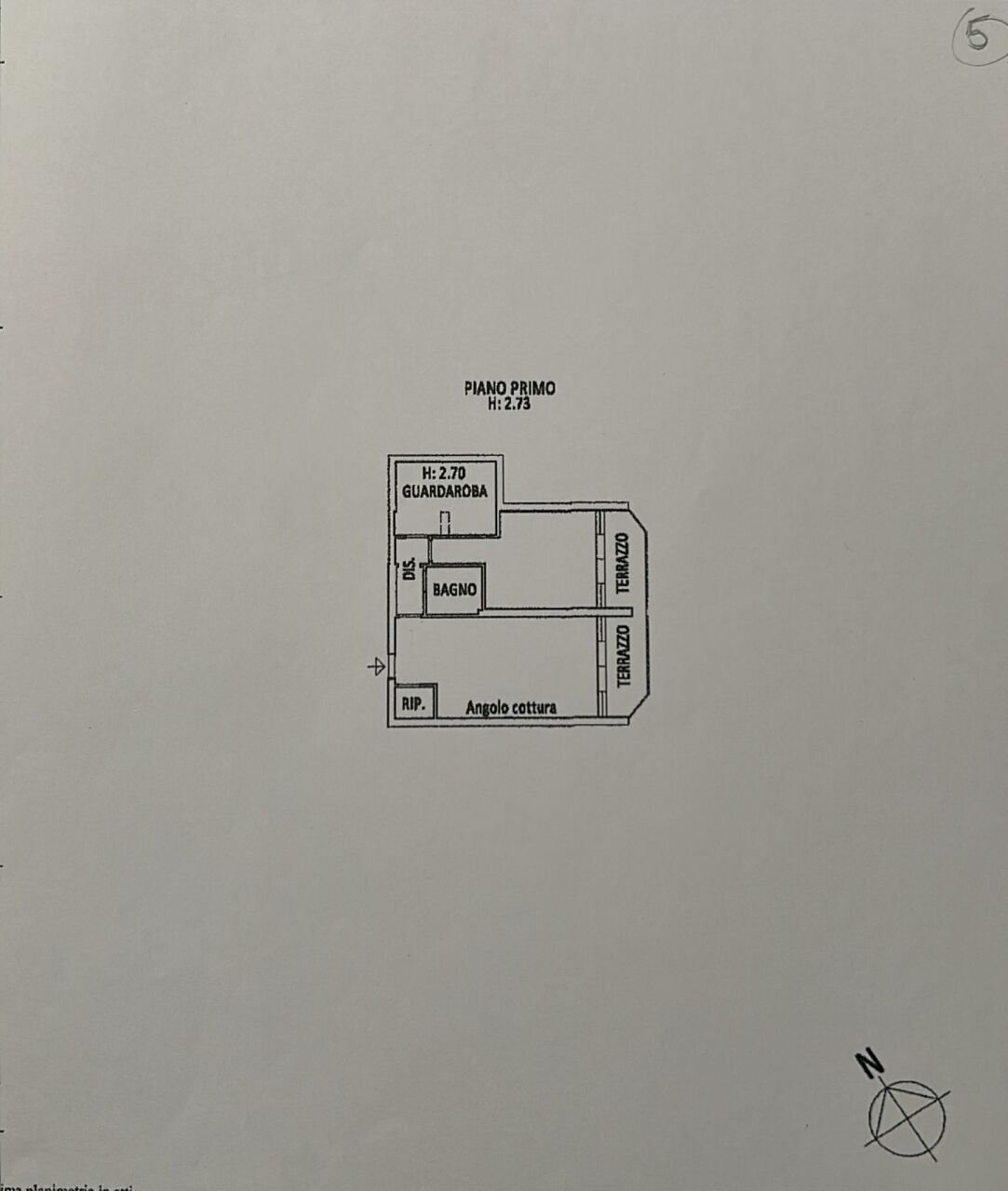 PlanimetriaAPP. 5.jpeg - Appartamento Via Maiano, Campi Bisenzio - planimetria 1