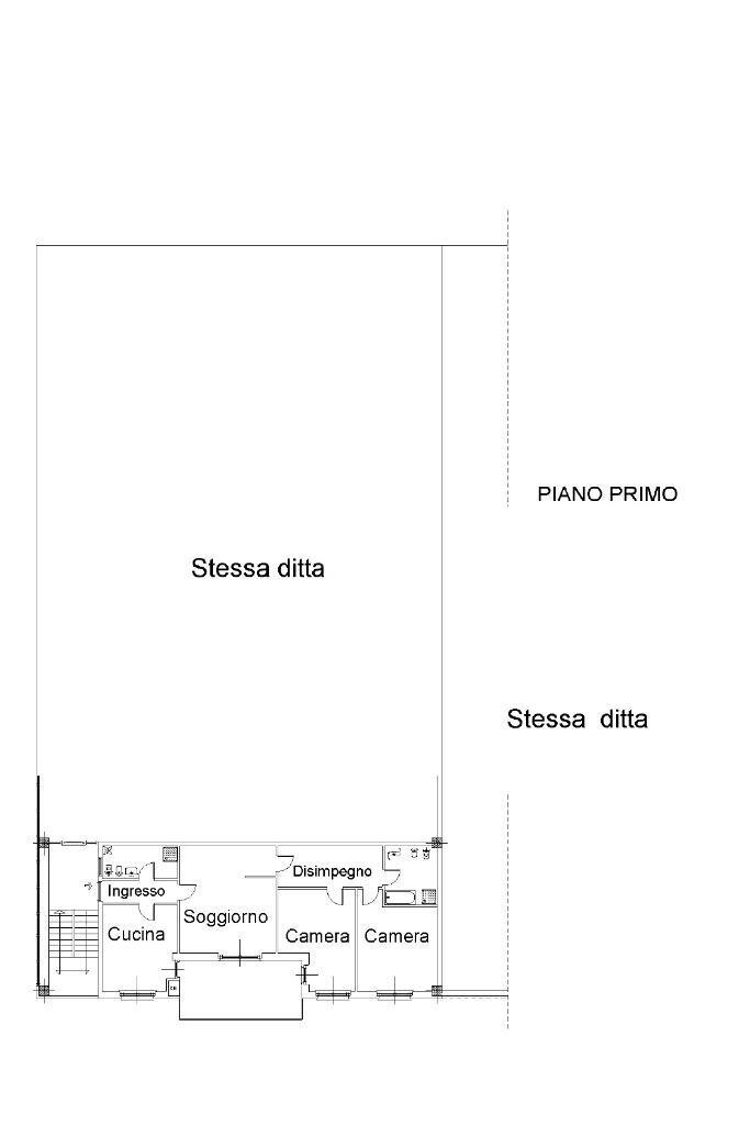 Capannone via fabbrica da fer, Bussoleno - planimetria 1