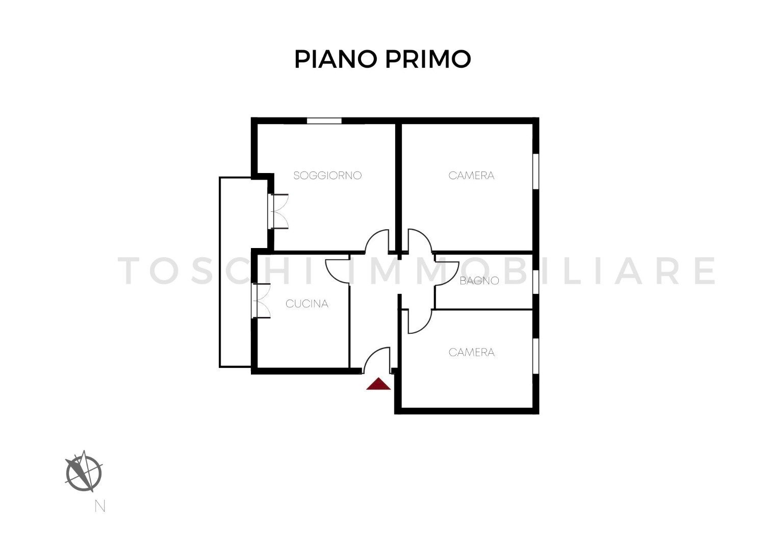Bilocale Via F. de Rosa, 7, Imola - planimetria 1