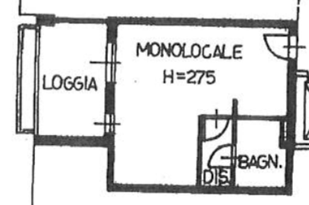 One-room apartment Via Gran Sasso D'italia, Reggio nell'Emilia - floor plans 1