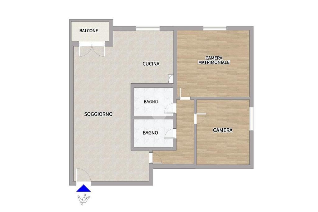 Trilocale Via Franco Russoli, Milano (zona Moncucco) - planimetria 1