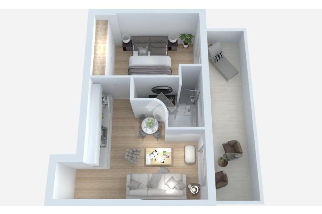 Two-room apartment Via Bruno Cassinari, Milano (neighborhood Rogoredo) - floor plans 1