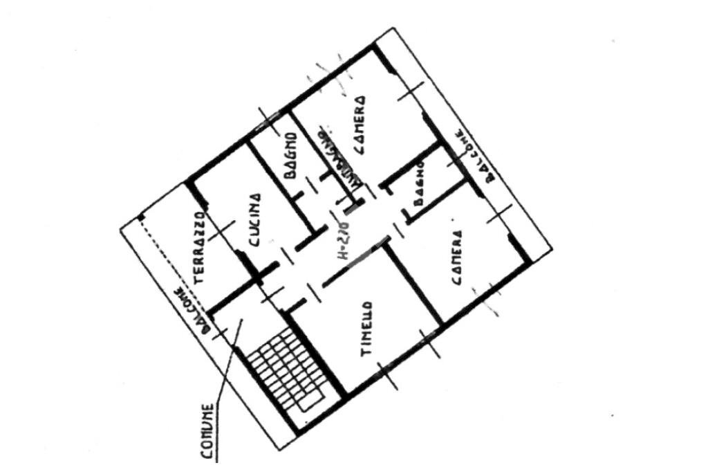 Three-room apartment Via Pietro Micca, Carpignano Sesia - floor plans 1