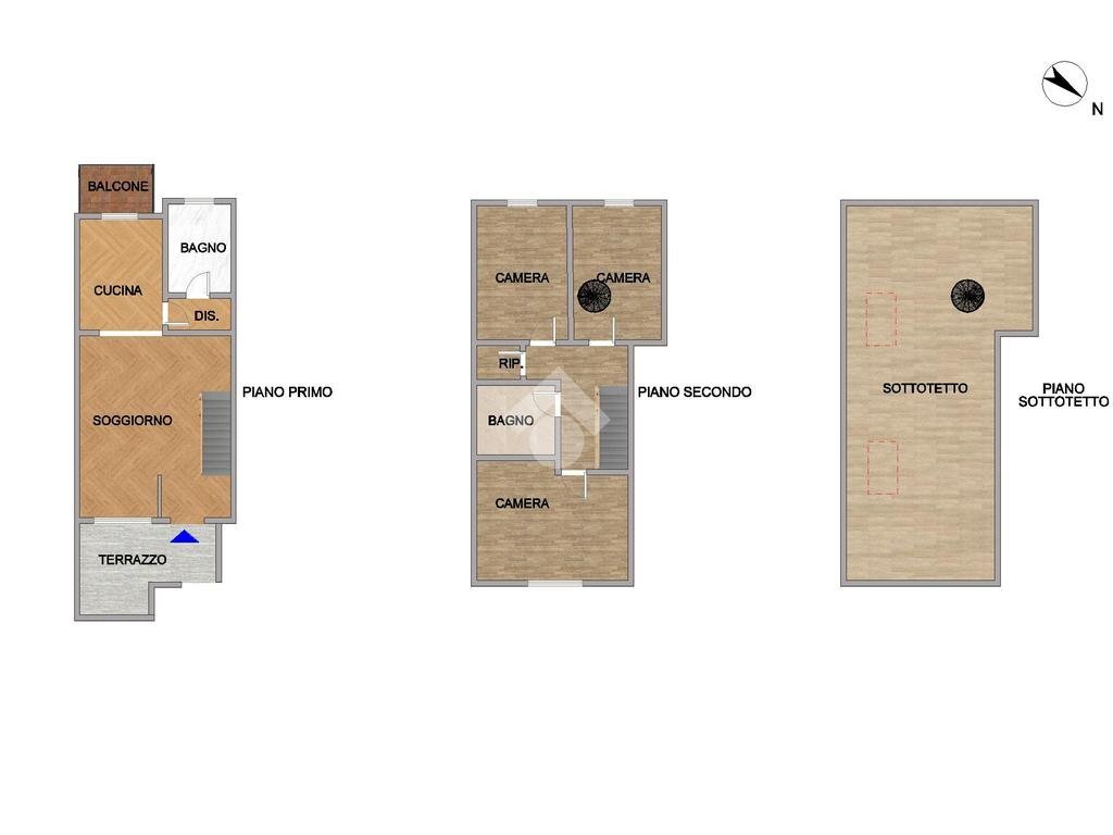 Quadrilocale Via Enrico Mattei, Cornaredo - planimetria 1