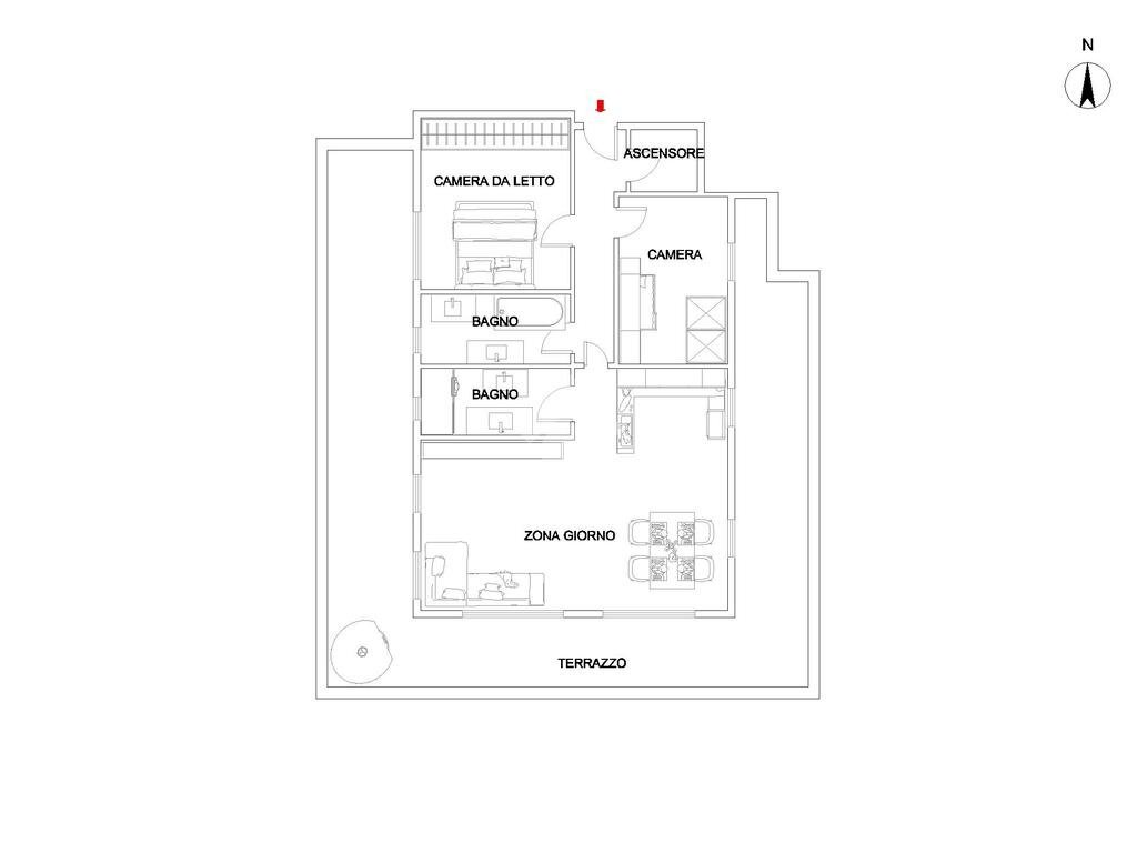 Three-room apartment Via Milano, Bareggio - floor plans 1