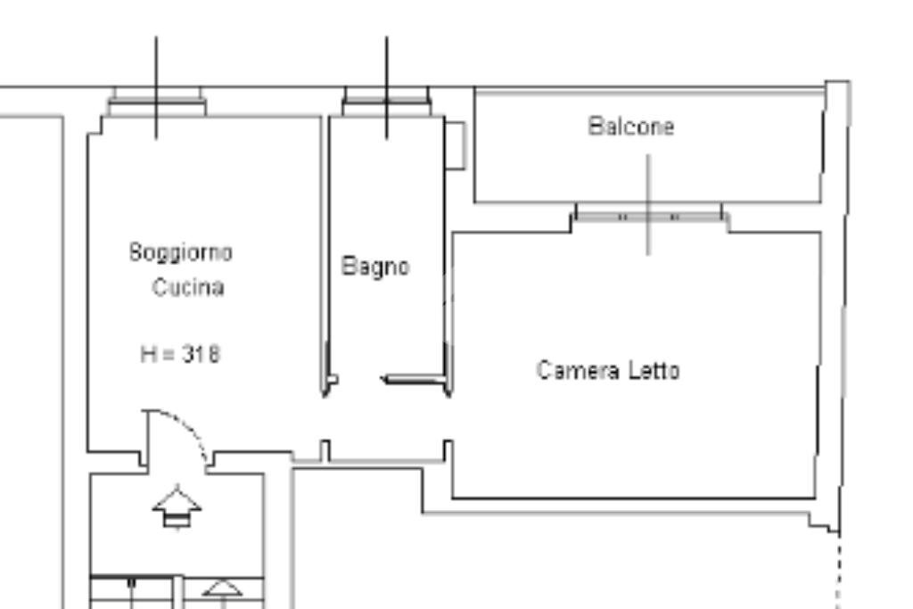 Two-room apartment Via Madonnetta, Savigliano - floor plans 1