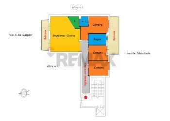Pianta 2D - Quadrilocale Via Alcide De Gasperi
 
69, Casoria - foto 4