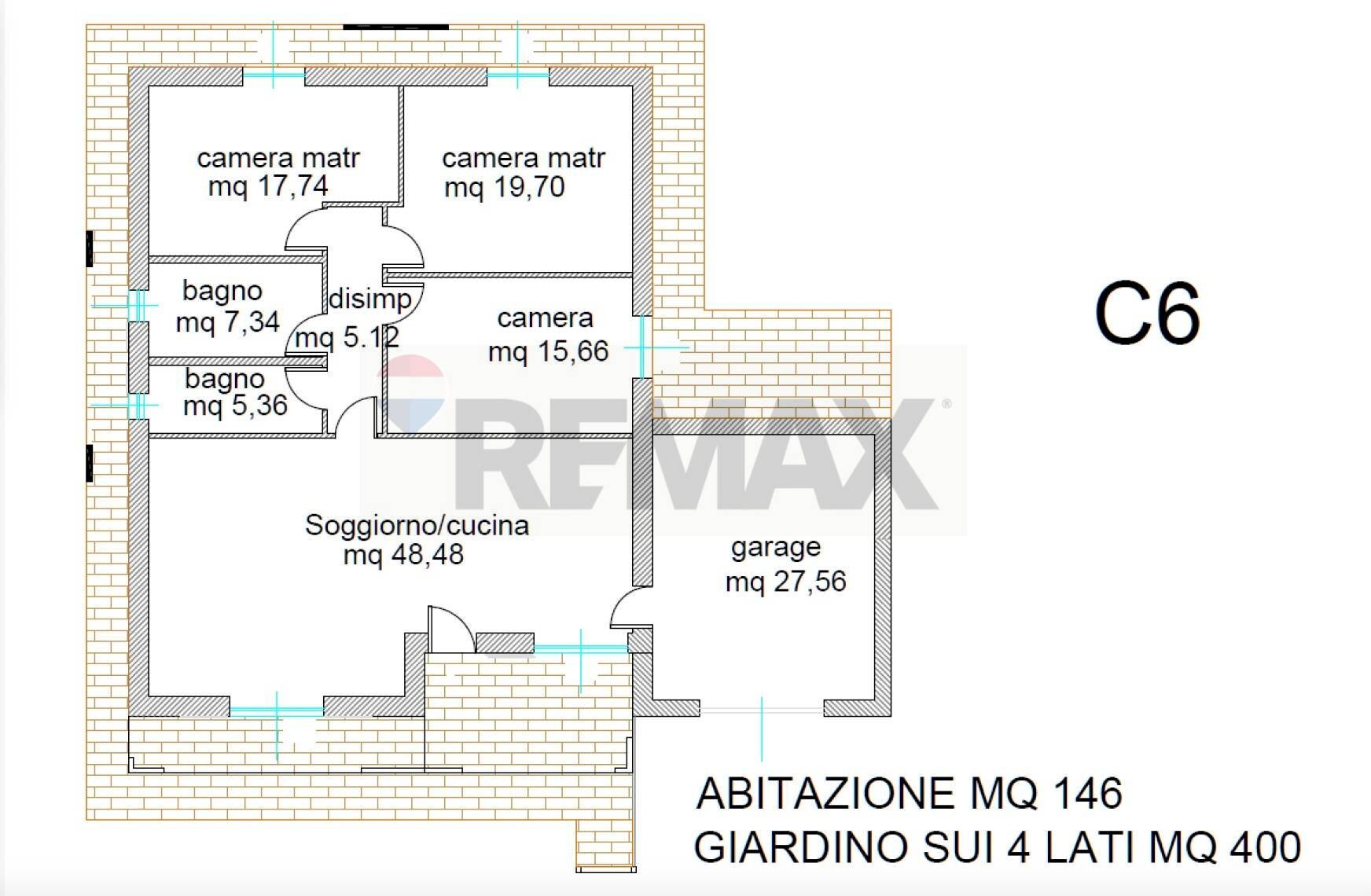 Pianta 2D - Villa Contrada Marcianese, Lanciano - planimetria 1
