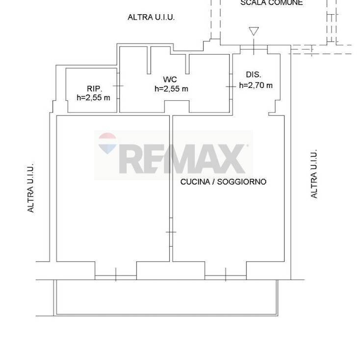Pianta 2D - Two-room apartment Catania - floor plans 1
