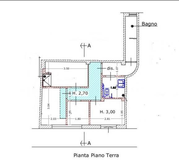Foto 4 - Negozio Via Fratti, Viareggio - planimetria 1
