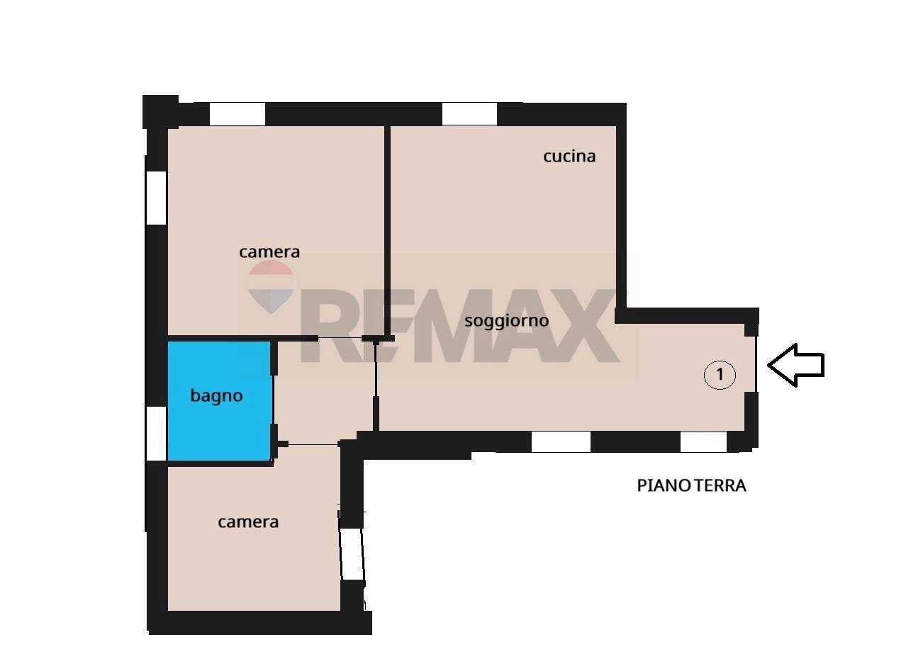 Pianta 2D - Trilocale Via Carlo Porta, Bovisio-Masciago - planimetria 1