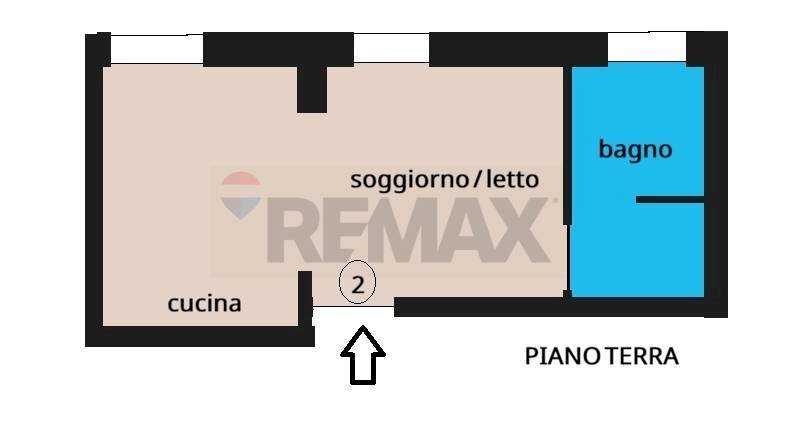 Pianta 2D - Monolocale Via Carlo Porta, Bovisio-Masciago - planimetria 1