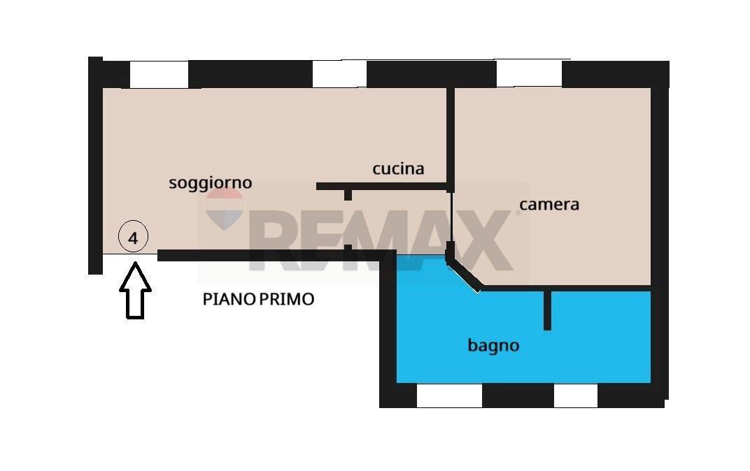 Pianta 2D - Bilocale Via Carlo Porta, Bovisio-Masciago - planimetria 1