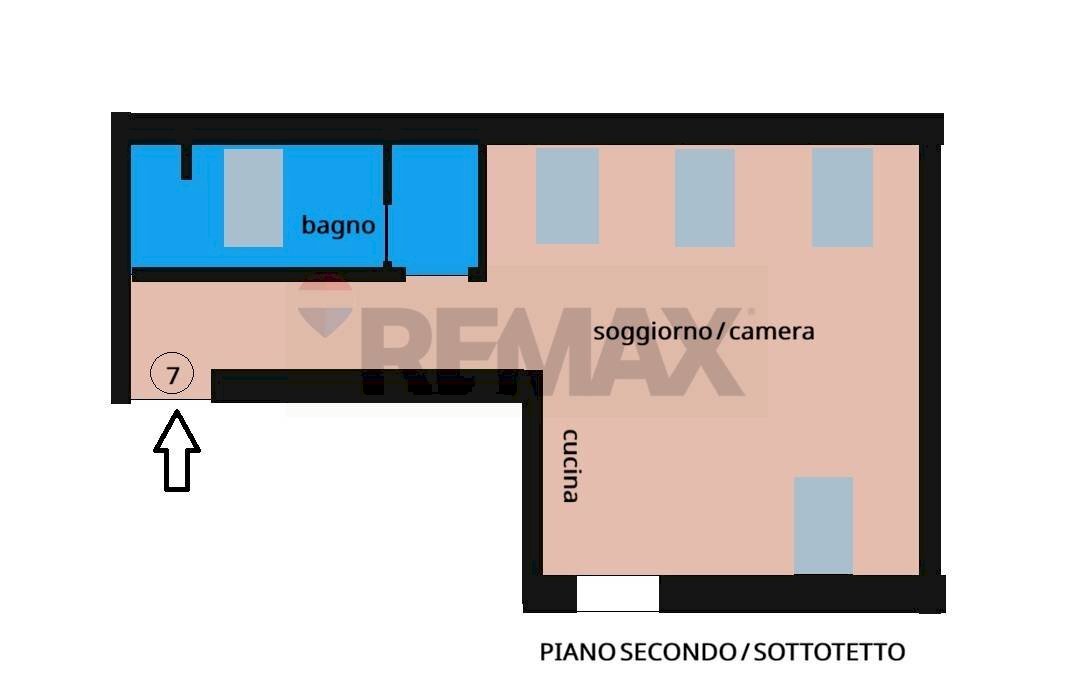 Pianta 2D - Monolocale Via Carlo Porta, Bovisio-Masciago - planimetria 1