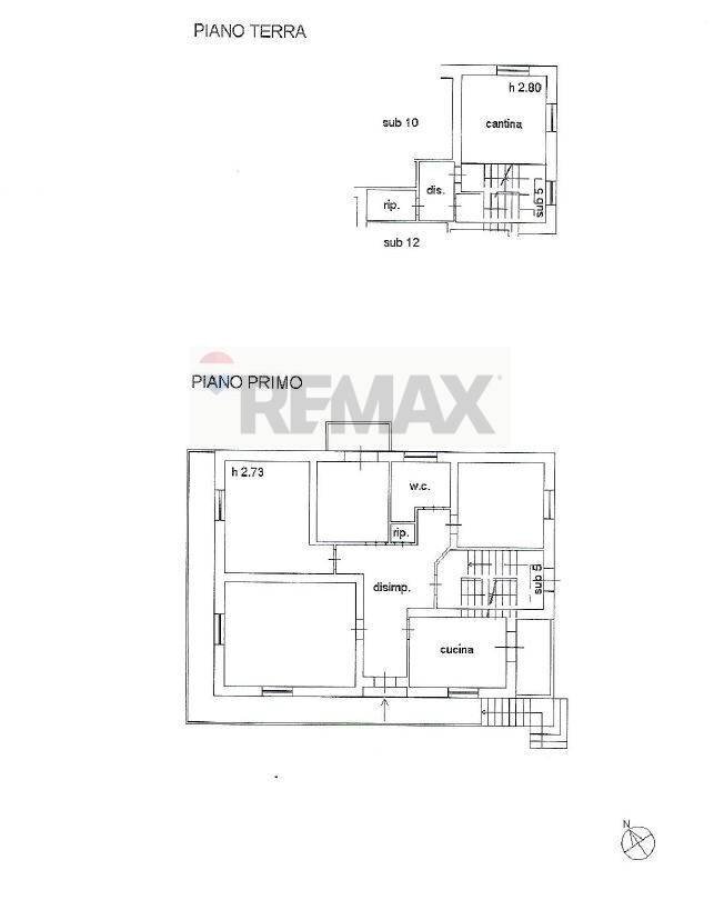 Pianta 2D - Independent house Poggio Picenze - floor plans 1